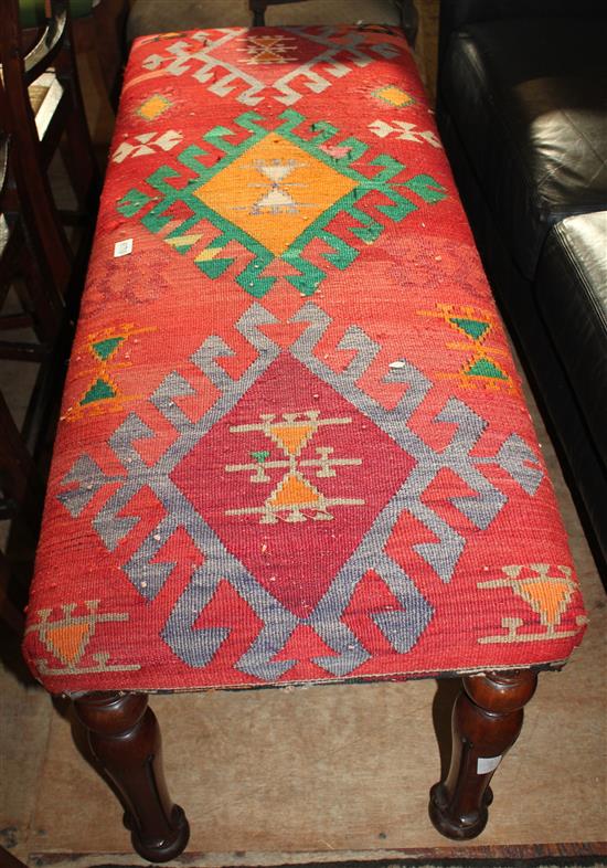 Kilim upholstered stool